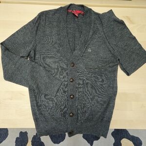 The Merc Grey Cardigan Mens Small Oi Punk